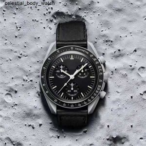 изделия из стали Moonswatch Quarz Chronograph Мужские женские часы Mission To Mercury Nylon Luxury Watch James Montre de luxe Limited Edition мачта UVZF