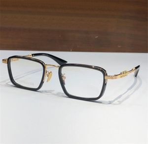 Nowy projekt mody kwadratowy optyczny okulary 8247 tytanowe i octanowe rama retro kształt obfity styl przezroczyste szklanki z skórzaną pudełkiem HD najwyższej jakości soczewki