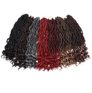 5Pcs Curly Faux Locs Crochet Hair Deep Wave Braiding Hair With Curly Ends Crochet Goddess Locs Synthetic Braids Hair Extensions 187394520