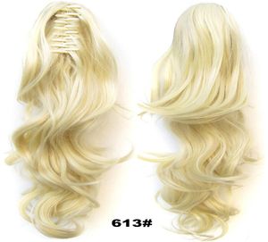 613 Blond Pazur Włosy na I Capelli Ponytail 55cm 160G prosto Perruques de Cheveux Humains Bundles CP3339823974