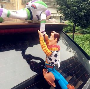 Sherif Woody Buzz Lightyear Autopuppen Plüschtiere draußen hängen niedliche Autozubehördekoration 253545CM 231229