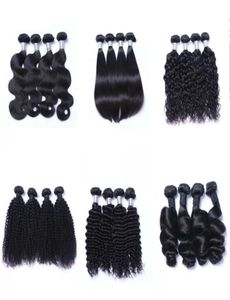 Ciało luźne fala proste dziewicze włosy Pakiety Kinky Curly Indian Human Hair Weave Double Weft8635851