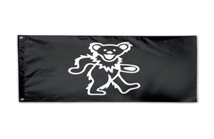 Grateful Dead Bear 3 x 5 fot utomhusdekorativ gårds flagga Hem Trädgårdsflagga med grommets 8333324