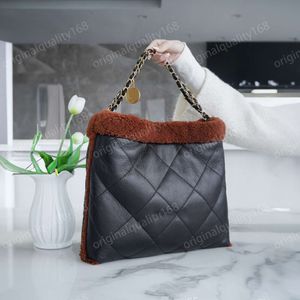 Designer Channel 22bag Teddy Bear Luxury Handbags Casual DrawString Body Bag Högkvalitativ läder stor kapacitet Crossbody axelväska cc shoppare väska tote väska 10a