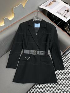 womens designer blazer jacket woman luxury triangle letters spring with belt released tops