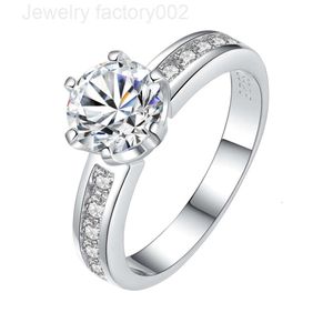 Moissanite Jewelry Pure 14k White Gold 1 Ct Real S925 Sterling Silver Ring Market Diamond Engagement Wedding Rings For Women