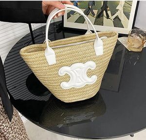 Bags Large Straw Bag Evening Bags Capacity Corn Husk Braided Single Shoulder Portable Grass Braided Vegetable Basket Holiday Beach Bag