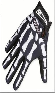 Mens Designer Biker Racing Gloves Summer Winter Five Fingers Handskar Finger Protected Skull Printed Breatble Gloves3205059