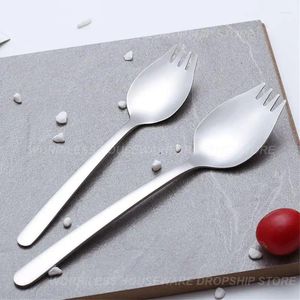 Gafflar hushållens kreativa klass Hållbar inte lätt deformerad handgjorda gaffel skedfrukt spegel säkerhet polering i ett stycke