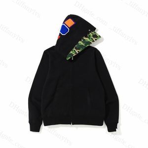 Shark Designer Mens Hoodie Womensports Style Ackets Zipper Hoodie Camouflage Print Sweatshirts for Male 530