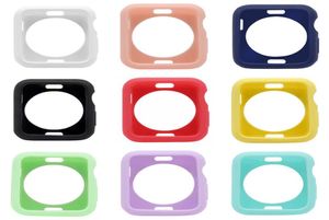 Candy Color Smart Watch Protection Silicone Case för Apple Watch 1 2 3 4 5 Generation Watch TPU Case 38 42 40 44mm7430868