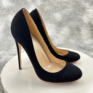 Dress Shoes Woman Pumps Mary Jane Round Toe High Heels Fetish Sexy Heeled 12cm Stilleto Size 46 Office Women Wedding