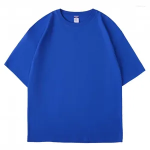Mäns T-skjortor Plain 260 GSM Tjock bomullsskjorta unisex Högkvalitativ tungvikt T-shirt Tunga Tshirt Men Camisetas Algodon