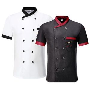 Unisex Chef Jacket Mens Restaurant Kitchen Uniform El Cooking Clothes Catering Shirt 240117