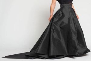 Röcke Ballkleid-Maxirock im England-Stil, Schwarz, hohe Taille, plissiert, lang, mit Schleppe, Gothic-Damen, formelle Party 20225272725