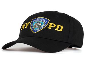 2020 Högkvalitativ NYPD -broderi Baseball Cap Outdoor Sun Caps Justerbart 100Cotton Par Dad Hat Hip Hop Police Hats2319476