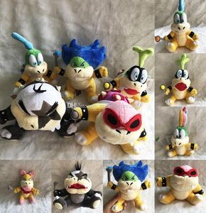 Yüksek kaliteli 7 stiller süper koopalings larry iggy ludwig wendy roy morton lemmy koopa doldurulmuş oyuncaklar çocuk hediyesi1052495