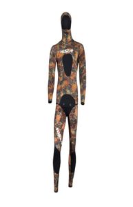 Högkvalitativ svart 35mm kamouflageprofessionell separerade dykning Wetsuit Men039s Spearfiishing Surf Diving Equipment6634072