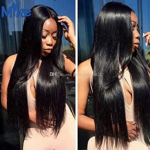 Tramas MikeHAIR Extensões de Cabelo Malaio Atacado 10 Pacotes Remy Cabelo Humano Tece Peruano Indiano Brasileiro Cabelo Liso Tecelagem