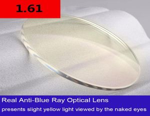 161 Index Assfärisk optisk receptbelagningslins Antiradiation Reflektion Blue Rays 2 PCS CR39 MYOPIA GLASS LENS8470658