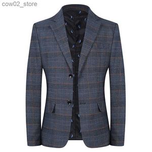 Ternos masculinos Blazers de alta qualidade Blazer Masculino Estilo Britânico Business Wear Elegante Moda Business Casual Sênior Simples Cavalheiro Terno Equipado Jaqueta Q230103