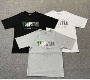 Motion design T-shirt Trapstar Primavera Estate Uomo Donna Verde Bianco Asciugamano Ricamo T-shirt a maniche corte Set Versatile Comfort Cotone 2333ess