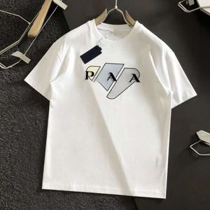 T Shirt Tasarımcı Tişörtler Erkek Kadın Moda Yüksek Sokak 3D Mektup Baskı Grafik Tee Sıradan Gevşek Trendi Kısa Kol Üst Büyük Boyut Yuvarlak Boyun Pamuk Tee