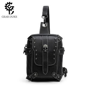 Luxur Designer Bag Steampunk One Shoulder Crossbody Bag Kvinnors motorcykel Mobil plånbok underarmsäck