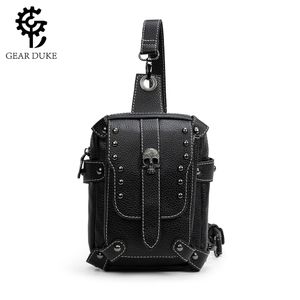 Luxuriöse Designer-Tasche Steampunk One Shoulder Umhängetasche Damen Motorrad Mobile Wallet Unterarmtasche