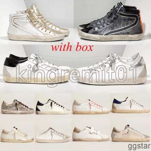 Con scatola Goldenlys Gooselies Sneakers DoOld Dirty Shoes Star Sneakers Designer Scarpe da ginnastica Marche italiane Uomo Sneaker Classica Scarpe da ginnastica in gomma Alla moda Rosa Gol AM31