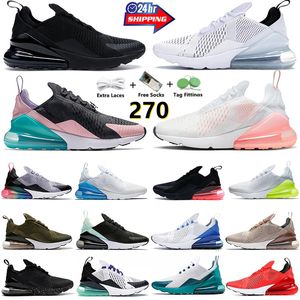 270 270s React Mężczyzn Buty do biegania Triple Black Core White Atmosphere Cactus Orange Volt USA University Blue Wogrogowa Kość Lekka Bądź True Sports Sneakers Sneaker 36-45