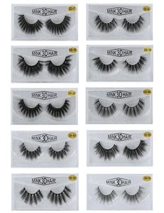 DHL 3D Mink Eyelashes Eyelash 3D Eye Makeup Mink Lashes False طبيعية طبيعية سميكة الرموز الرموش امتداد أدوات التجميل 20 S6168484