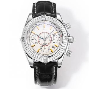 Мужские часы 45 мм с механическим механизмом, деловые наручные часы с кожаным ремешком, сапфировые водонепроницаемые наручные часы Montre De Luxe, подарок, новинка