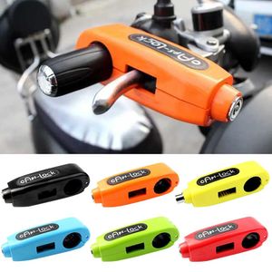 Locks Bike Locks Universal Motorcycle Handlebar Lock Front Brake Lever Grip Disc Locking Scooter Motor Anti theft Security Throttle 2306