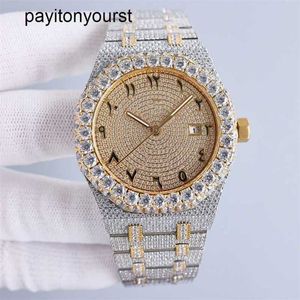 Orologio Audemar Pigue di lusso Ap Diamond Watches Ap Handmade Mens Automatic Mechanical 42mm con diamanti in acciaio 904l Sapphire Lady Business Polso