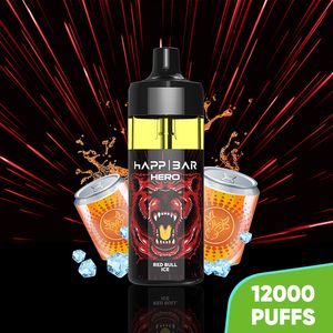 ELF 12000 PUFFS BAR VAPE DISPOSABLE 12K PULDS VAPERS 16 ML VAPE JUICE 2% 5% styrka engångsbruk Big rök förångare med LED -ljus