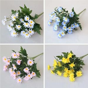 Dekoracyjne kwiaty Symulacja Daisy Silk Pography Decor Flower 9 Heads Holender Chrysantemum Persom Home