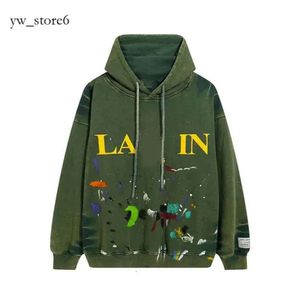 Lanvin Erkek Hoodies Sweatshirts Lanvin Hoodie Sweatshirts Tasarımcı Kazak Erkek ve Kadın Sweatshirt Mektup Spot Baskılı Lanvins Ayakkabı 2197