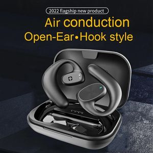 Hörlurar Tws OpenEar Stereo Running Bluetooth Hörlurar Luft Ledning Kvalitet Ljud Trådlös utomhussport Earphones Ear Hook Headset