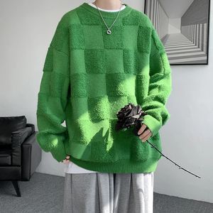 Kontrola ręczników w stylu amerykańskim Projekt mody SWEATER płaszcz męski jesienne zimowe luźne luźne pullover unisex streetwear 240103