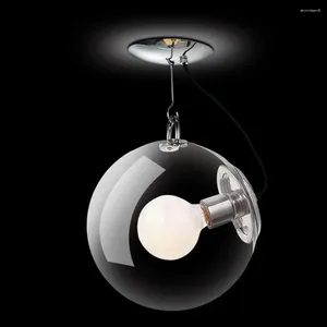 Lampade a sospensione Plafoniera moderna Lampada semplice a bolle di sapone trasparente E27 Decorazione creativa per l'illuminazione della camera da letto