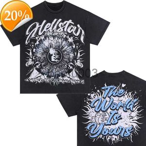 Męskie koszulki T-shirt moda czarne mężczyźni designerskie ubrania kreskówka graficzny punk rock tops Summer High Streetwear