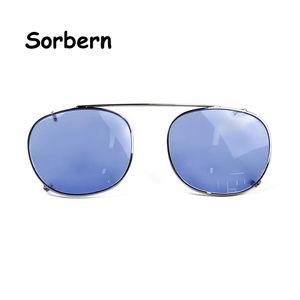 Jackets Fashion Tinted Coating Clip on Glasses for Women Men Polarized Sunglasses Depp Style Clipon Round Sun Glasses Driving Shades