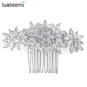 مجموعات luoteemi إكسسوارات شعر زهرة رائعة للنساء الأزياء العصرية الزفاف مجوهرات الزفاف الزفاف