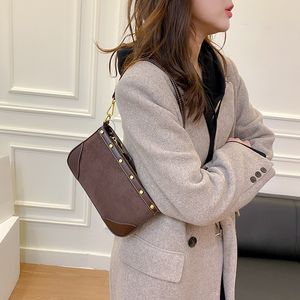Drawstring Small Shoulder Crossbody Bags For Women Trend Designer Tote Purses PU Leather Ladies Handbags