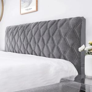 Pad Madrass Pad Allinclusive Super Soft Smooth Quilted Head Cover Thicken Velvet Headboard Solid Color Bed Back Dust Protector 230221