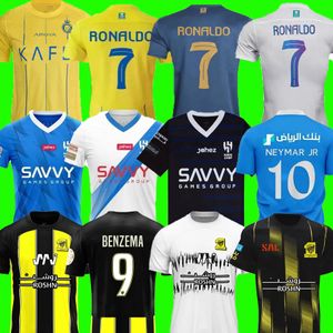 Al Nassr FC Third 3rd 23/24 Soccer Jerseys Kids Kit 2023 2024 Al-Hilal SFC Saudi Shirts Set al Ittihad Club Cristiano Ronaldo Neymar Jr Benzema Mane Cr7