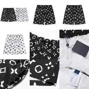 Mens Shorts 2024 Summer Designer Leisure Sports Vacation Surfing Pants Fashion Quick Drying Beach Black and White Letter Print Us Size S-xl