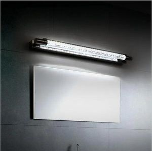 Lâmpadas modernas de cristal LED banheiro espelho luz frente parede montada lâmpada 6w parede sonces aço inoxidável luzes do banheiro lampara para cima para baixo cr