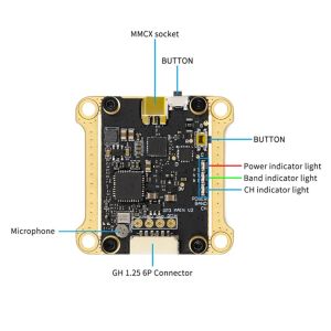 GePrc RAD VTX 5.8G 1.6W Image Transmission Board For Fpv Rc Racing Drone   Rc Planes Remote Control Airplanes Parts